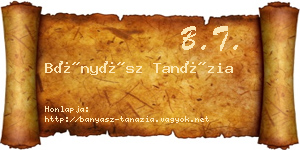 Bányász Tanázia névjegykártya